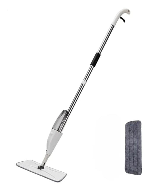 Mop with extendable handle and gray mop head 