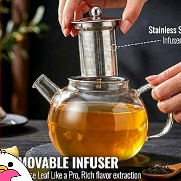 Premium Glass Teapot with Stainless Steel Infuser – 700ml