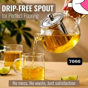 Premium Glass Teapot with Stainless Steel Infuser – 700ml